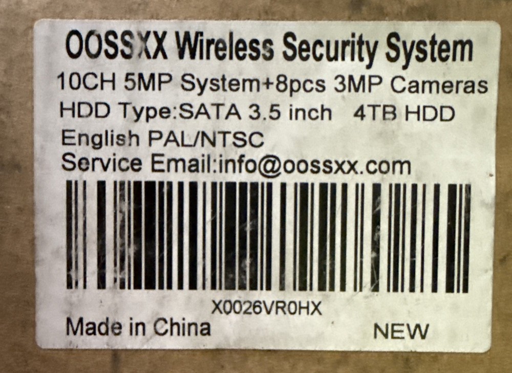00SSXX Wireless Security System