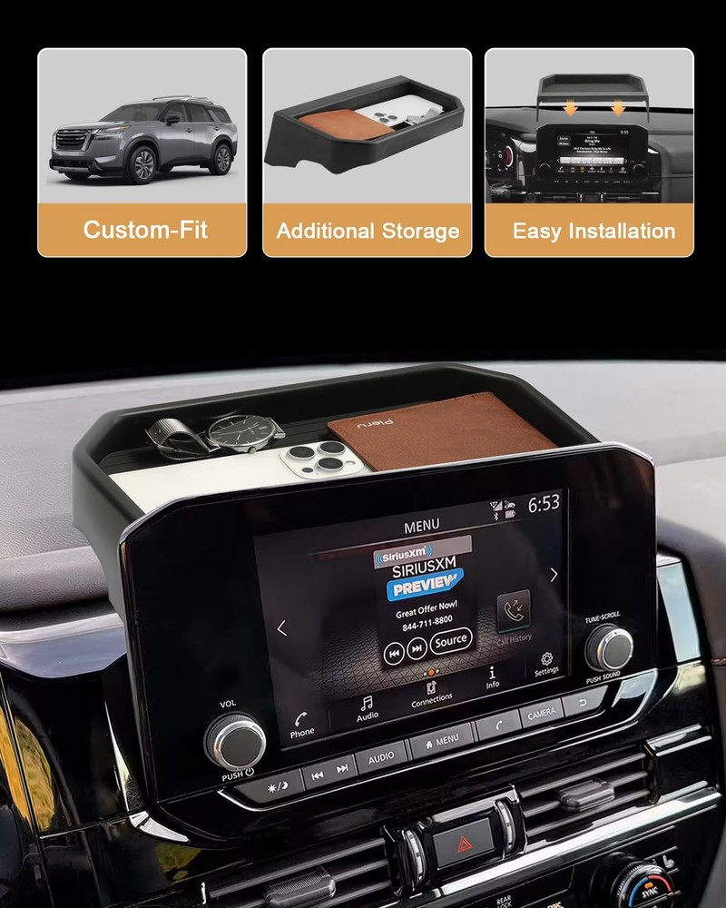 2025 Pathfinder Dash Console Organizer - Behind Screen Organizer Tray For 202...