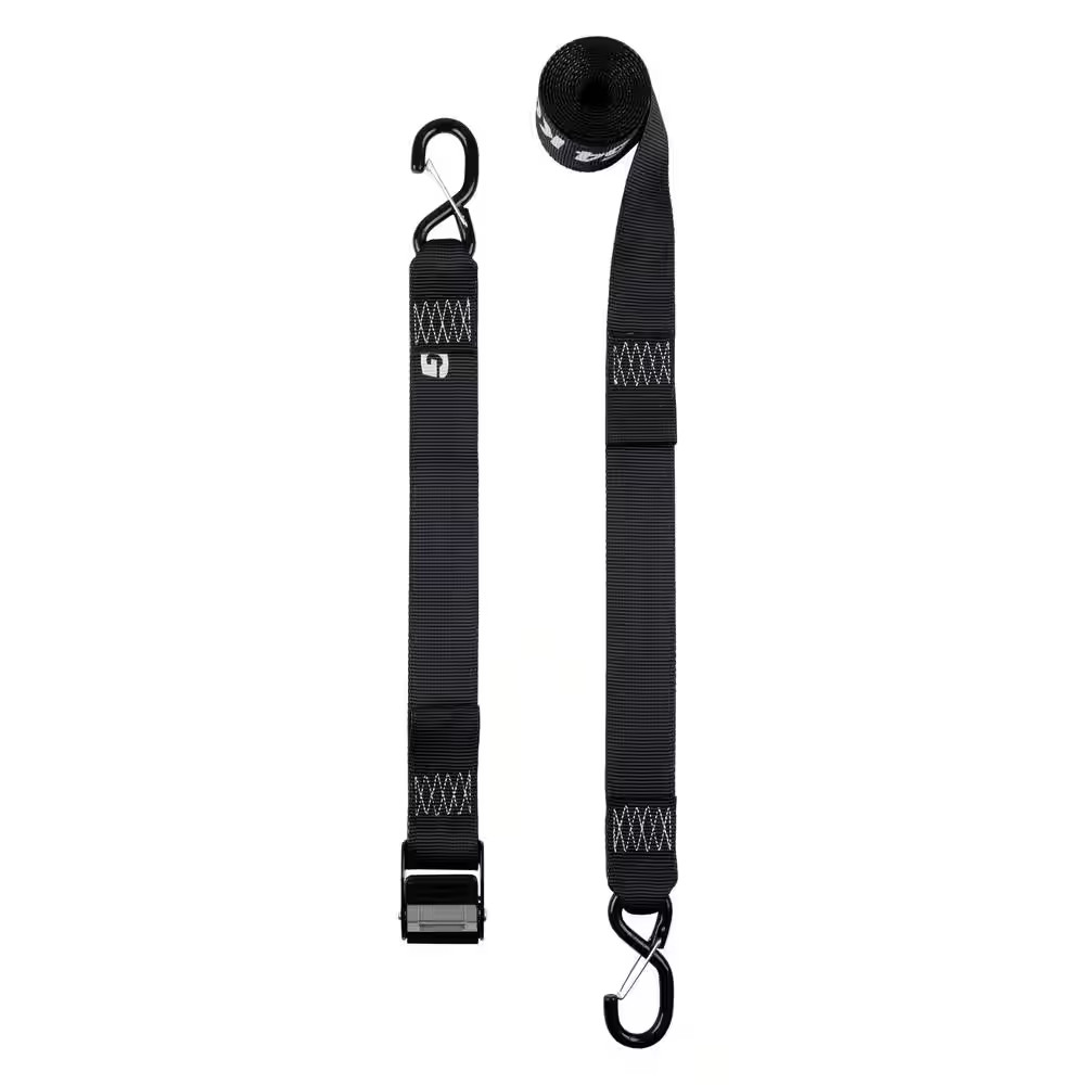 2in.x10ft.Premium Heavy Duty Tie-down Straps Keeper Combat Cambuckle(2-Pack)