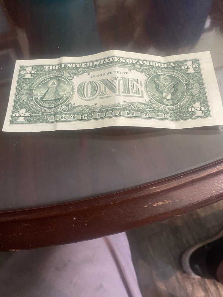 2021 Federal Reserve $1 Note Error with Misalignment and Miscut