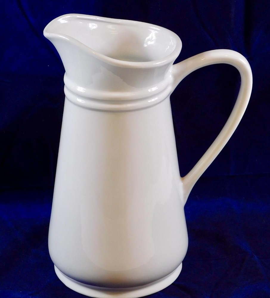 Pottery Barn  "Great White" large White Porcelain Pitcher