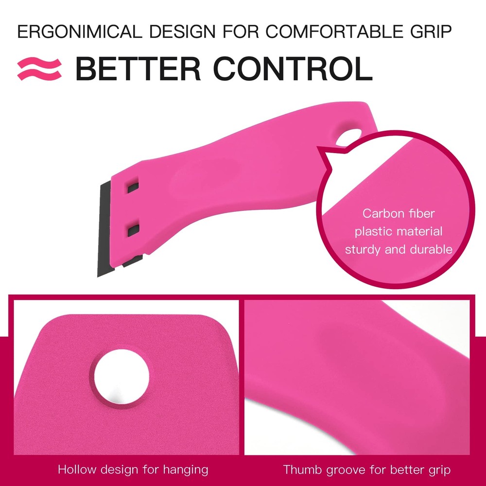 Plastic Razor Blade Scraper 2 Pack Razor Scraper With 100 Pcs Razor Blades For R