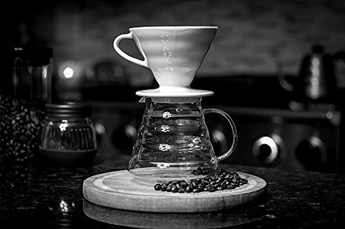 Cafetera de vidrio de 600 ml para servir café, apta para microondas