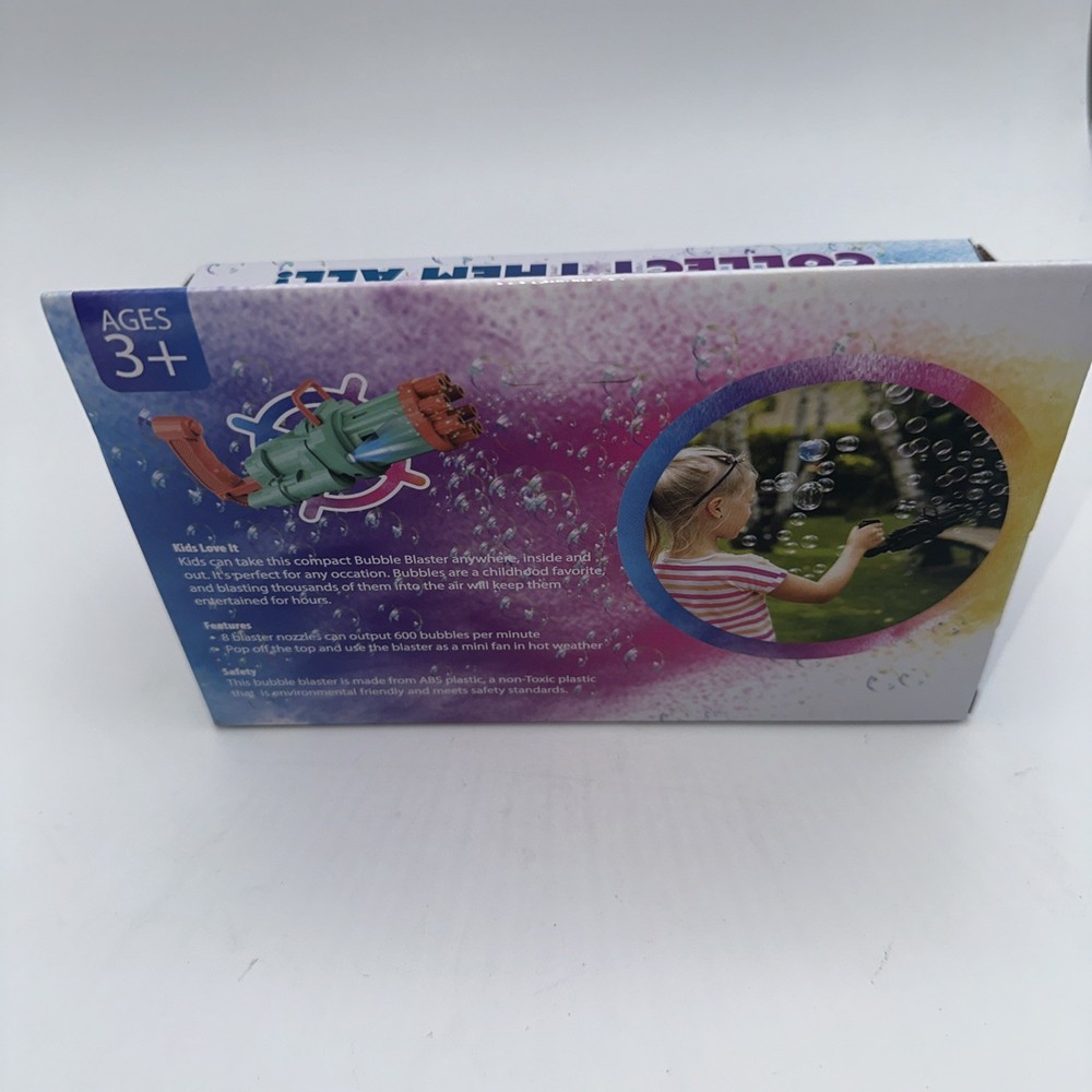 Gatling LED Light Bubble Blaster Bubble Liquid Inside Age 3+