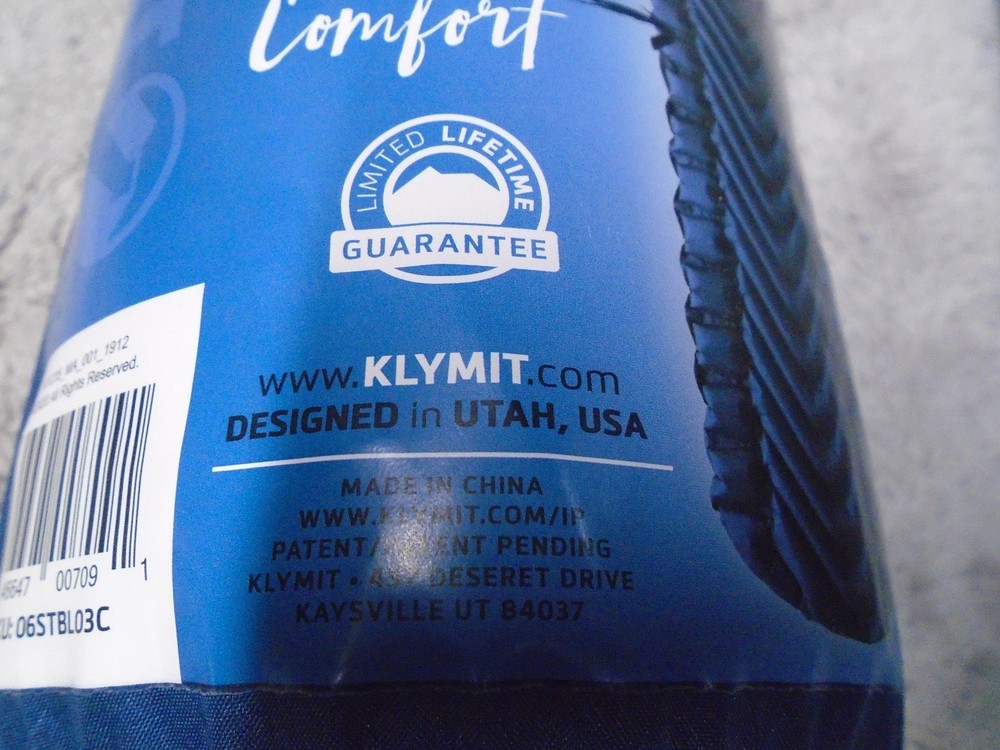 Klymit Static V Sleeping Bag 18.7oz Blue