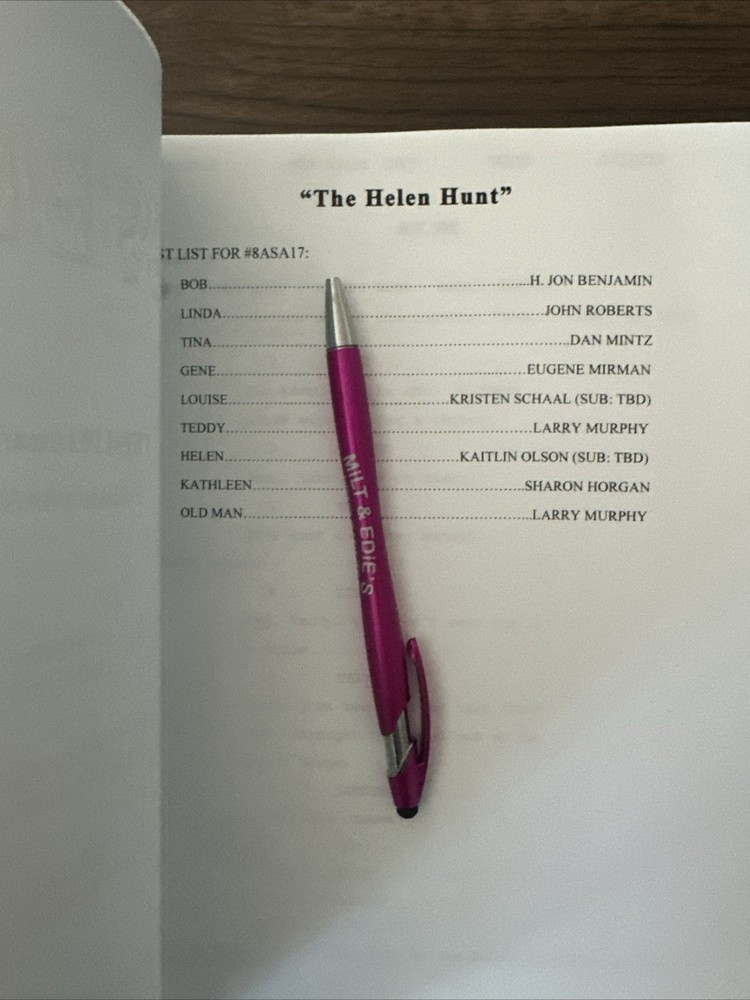 ORIGINAL 2018 Bob’s Burgers Table Read Script Fox Screenplay The Helen Hunt