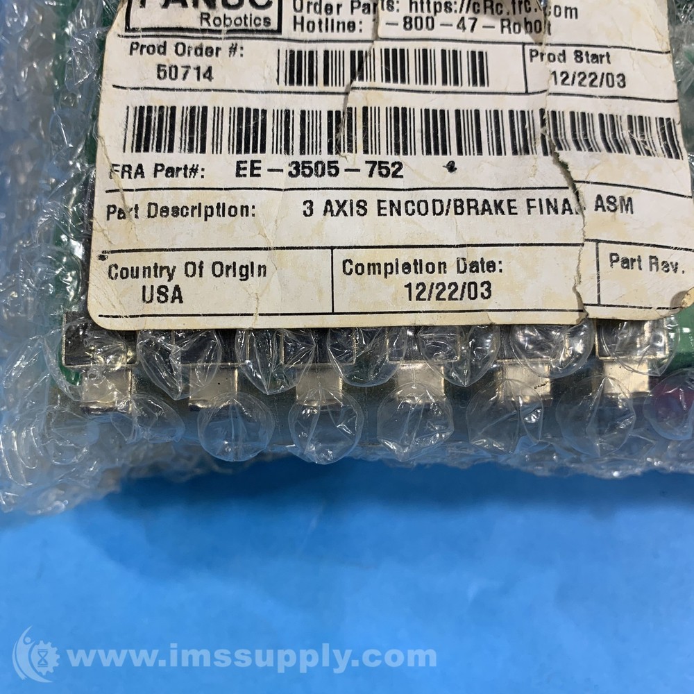 Fanuc EE-3505-752 3-Axis Encoder Brake FNFP