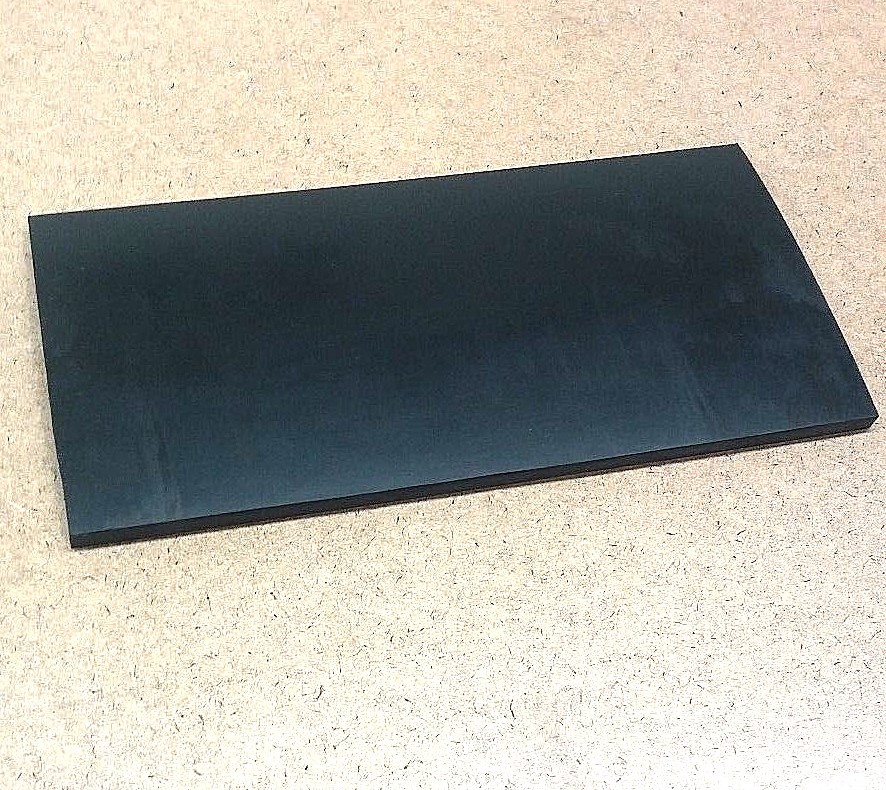 Neoprene Rubber Sheet  Solid 1/2" Thick x 4" W x 12" L Rect Strip 60 Duro Std