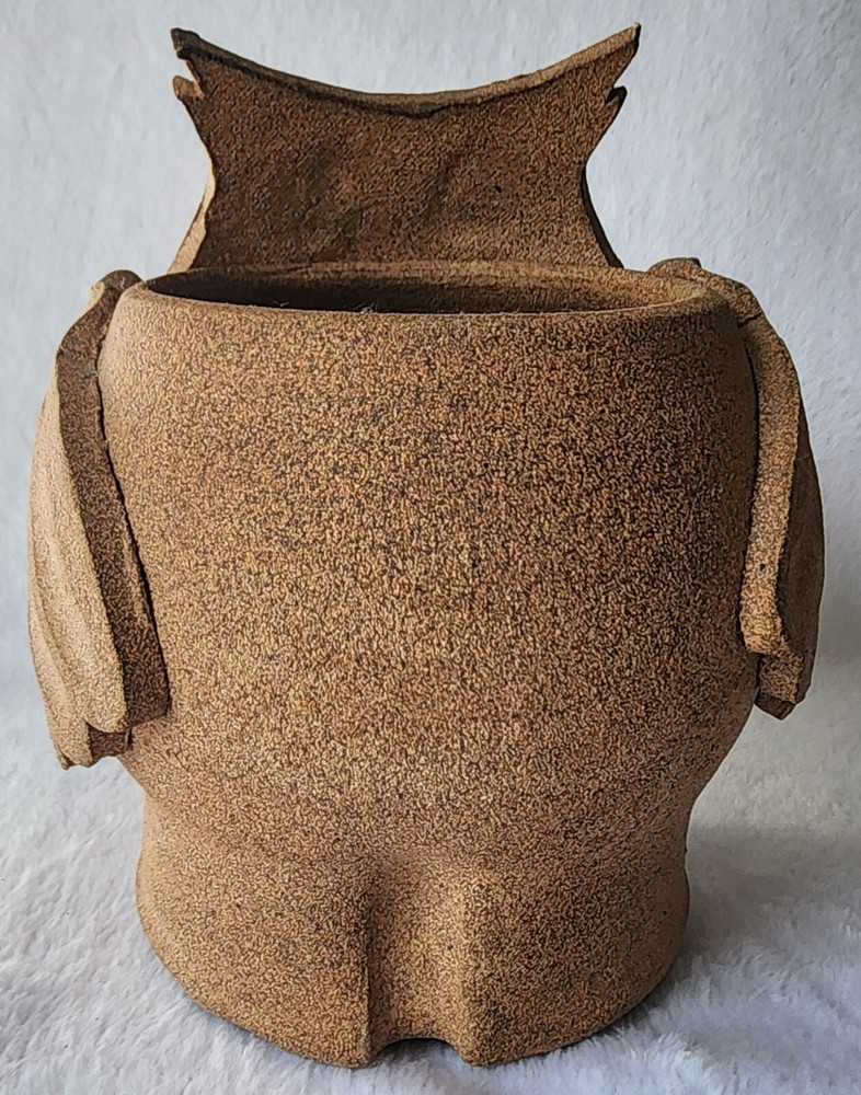 Handcrafted Clay/Pottery Owl Planter Pot Decor