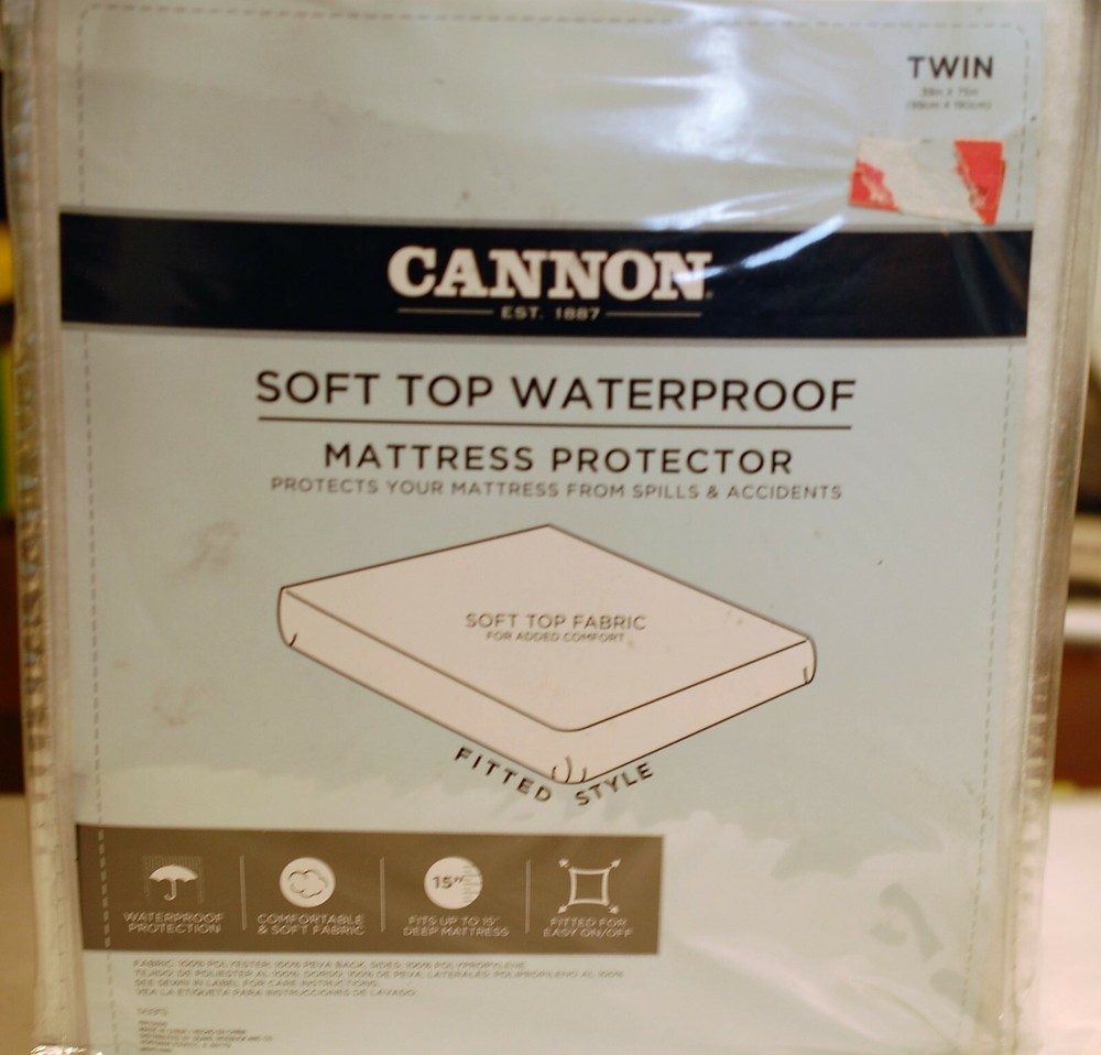 Cannon Soft Top Waterproof Mattress Protector Twin 39" x 75"
