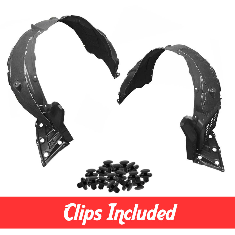 Front Driver & Passenger Side Fender Liner Set w/ Clips For 2013-2014 Pathfinder