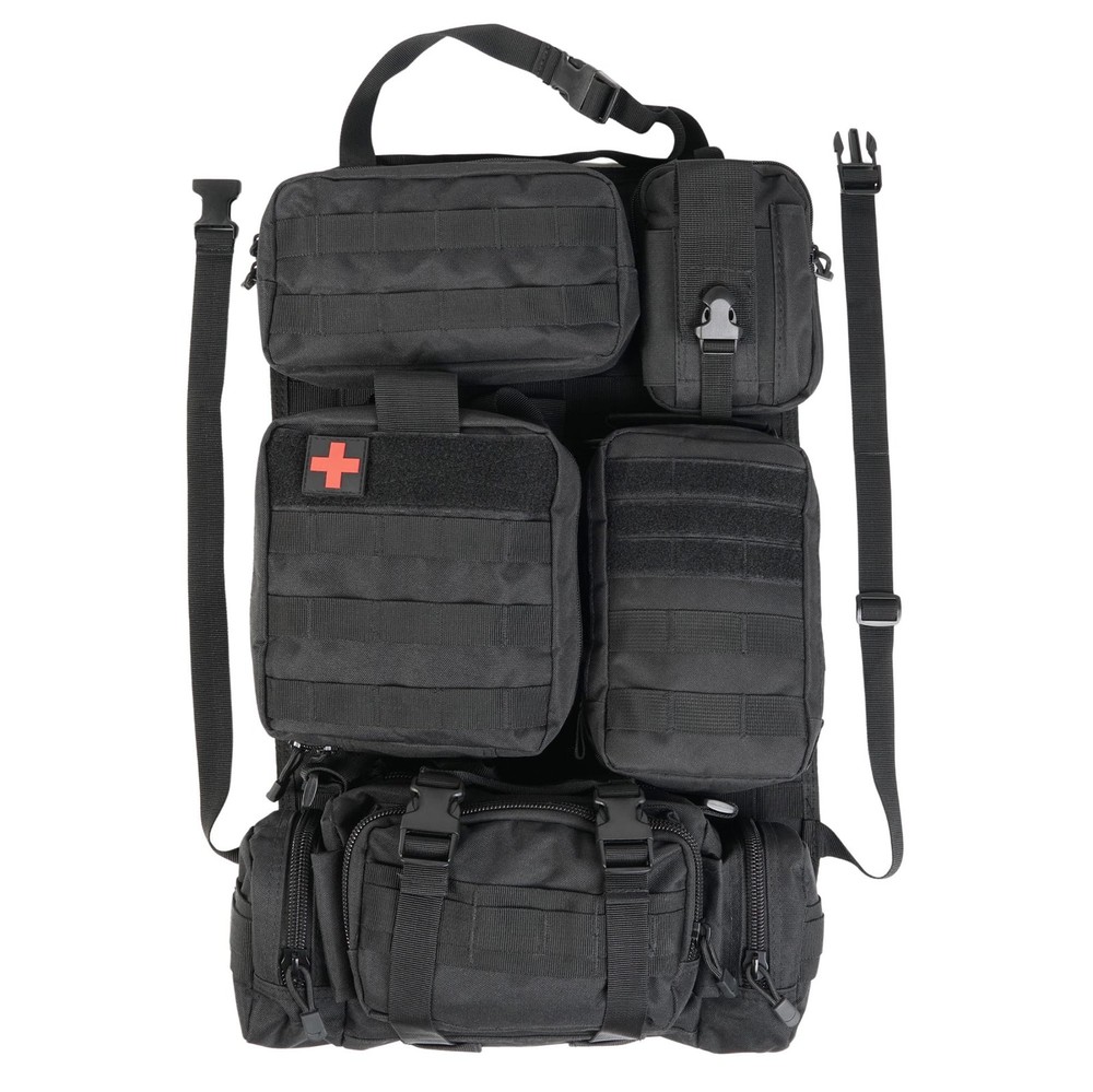 Tactical Seat Back Organizer Vehicle Molle Panel Black