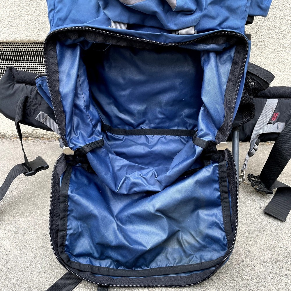 Jansport Ranier TALL Framed Hiking Backpack Blue Grey External Frame
