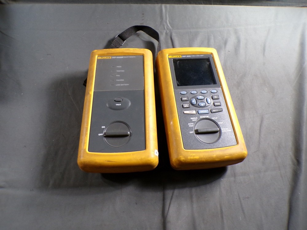 FLUKE DSP-4000 CABLE ANALYZER, DSP-4000SR SMART REMOTE KIT **UNTESTED