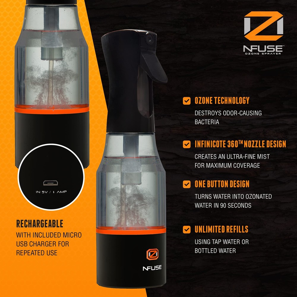Technologies OZ NFuse Ozone Sprayer Bottle, Neutralizes Odor-Causing Microorg...