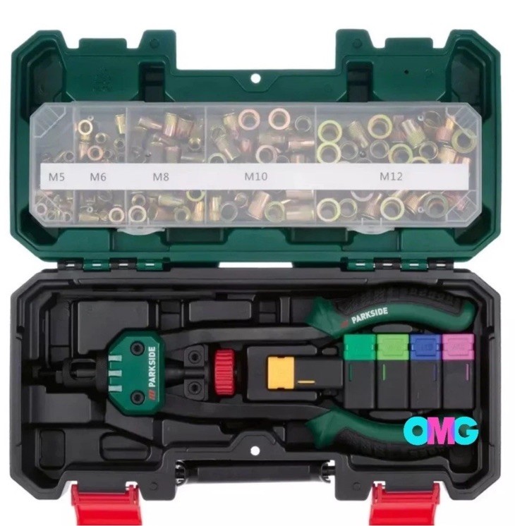 Parkside Rivet Nut Tool with Accessories