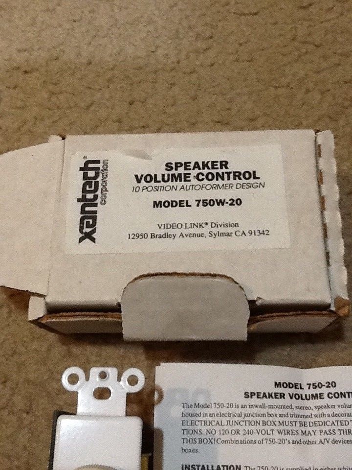 NEW XANTECH SPEAKER VOLUME CONTROL MODEL 750W-20