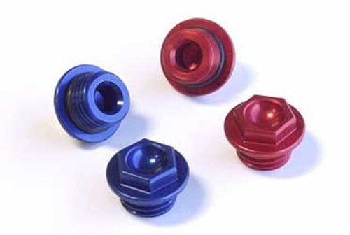 Works Connection Oil Filler Plug Red 24-070