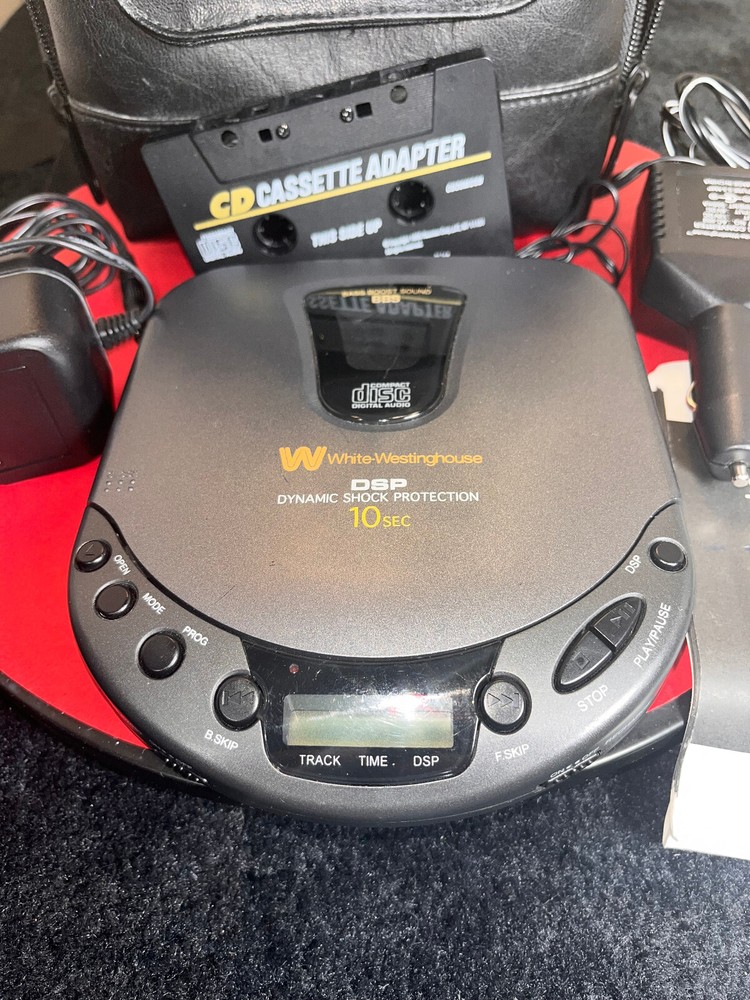 vntg White Westinghouse wdm-11210ck Portable CD Player bundle working tested