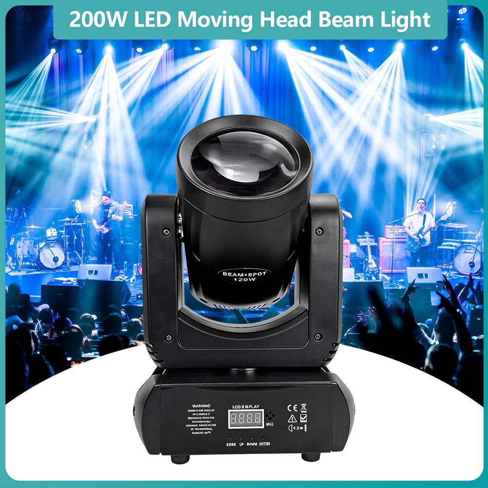 4pcs 200W LED Moving Head Beam Light DMX512 DJ Disco Stage Effect Lighting