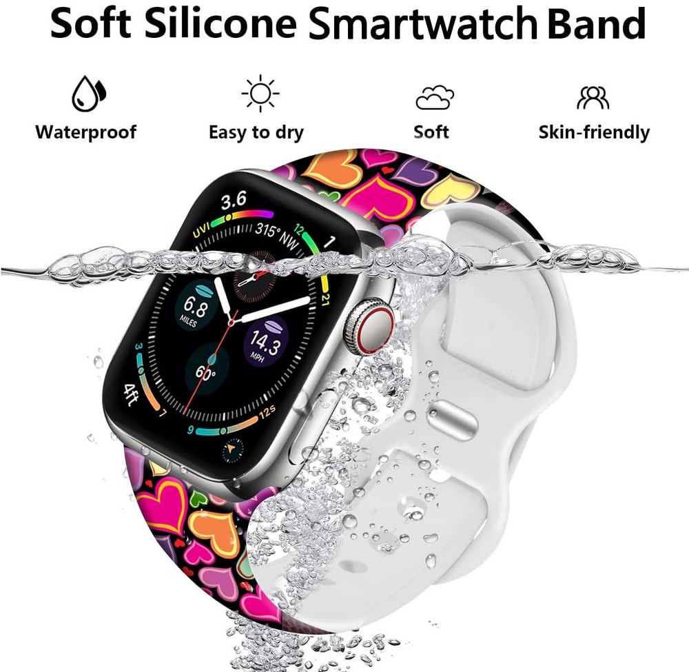 Watch Band Silicone Replacement Strap Adjustable Smartwatch 38 40 41 42mm