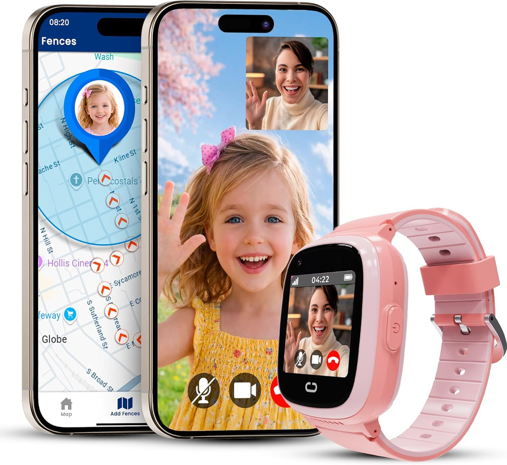Kids Watch with GPS Tracker, Two-Way Calling, Real-Time Tracking & SOS Alerts -
