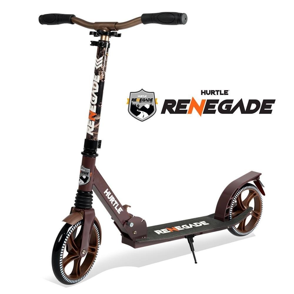 Hurtle Adjustable Lightweight and Foldable Kick Scooter High Impact Wheels