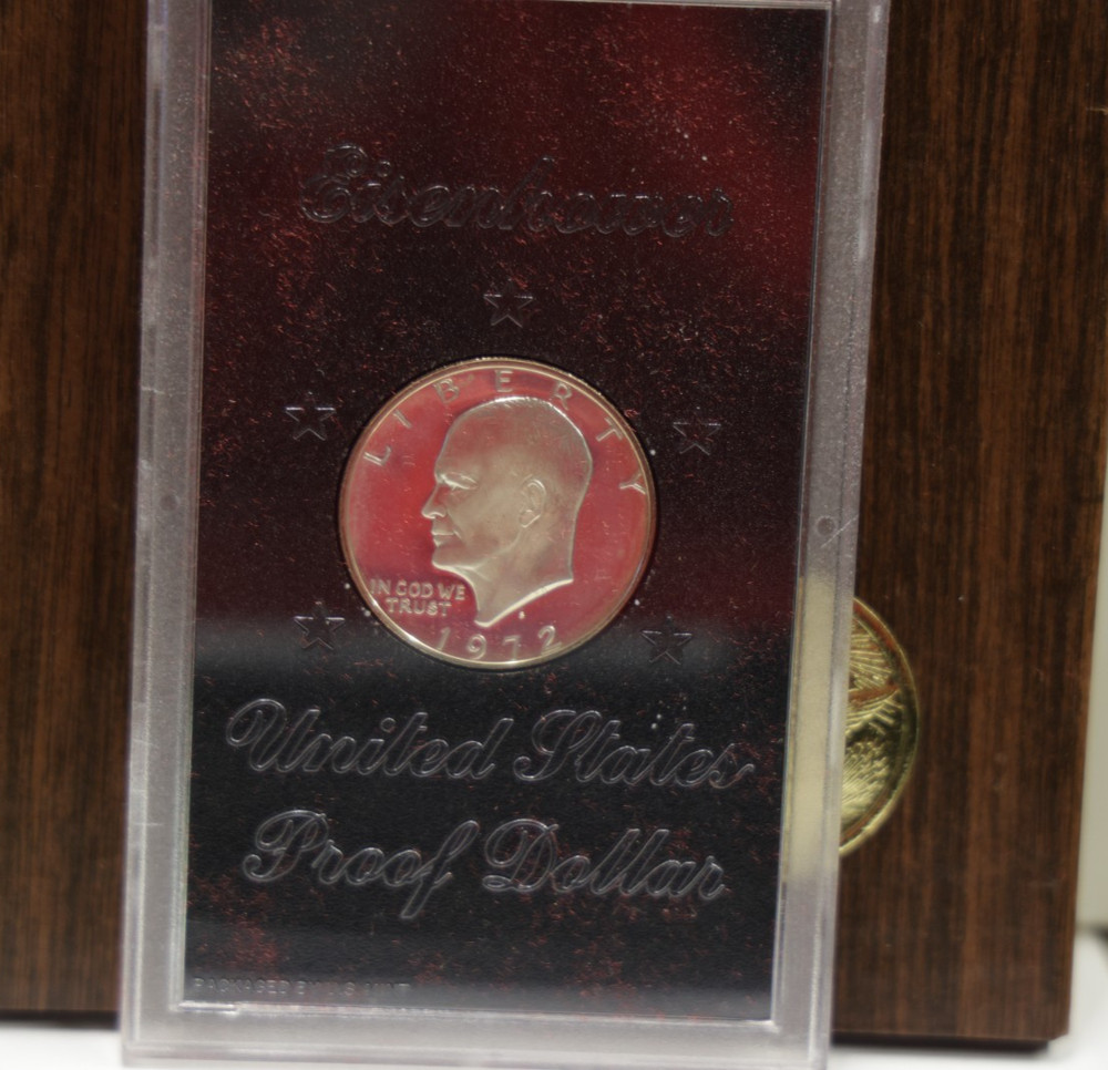 1972-S Silver Eisenhower Dollar Proof in Govt. Brown Box...