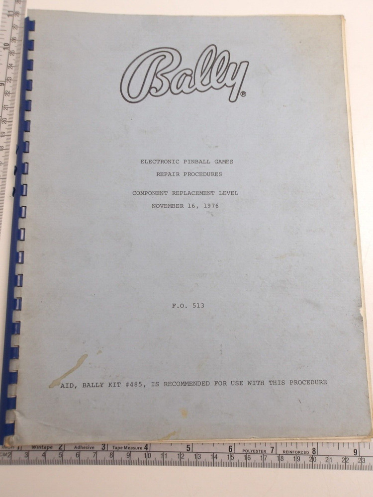 Bally - 1976 - Electronic Pinball Repair Procedures - Component Replacement