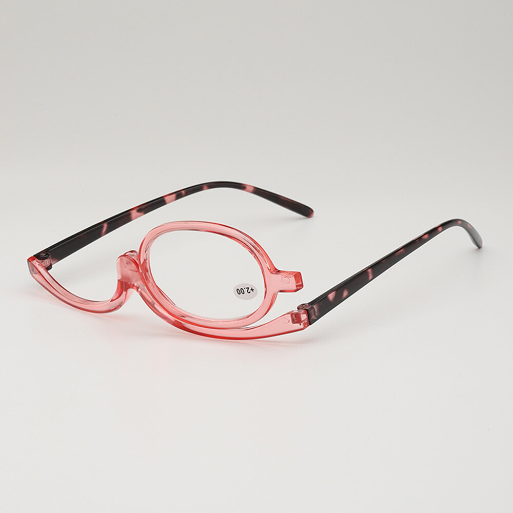 Magnifying Make up Eyeglasses, Single Sided Lens Rotatable Makeup Reading Glasse
