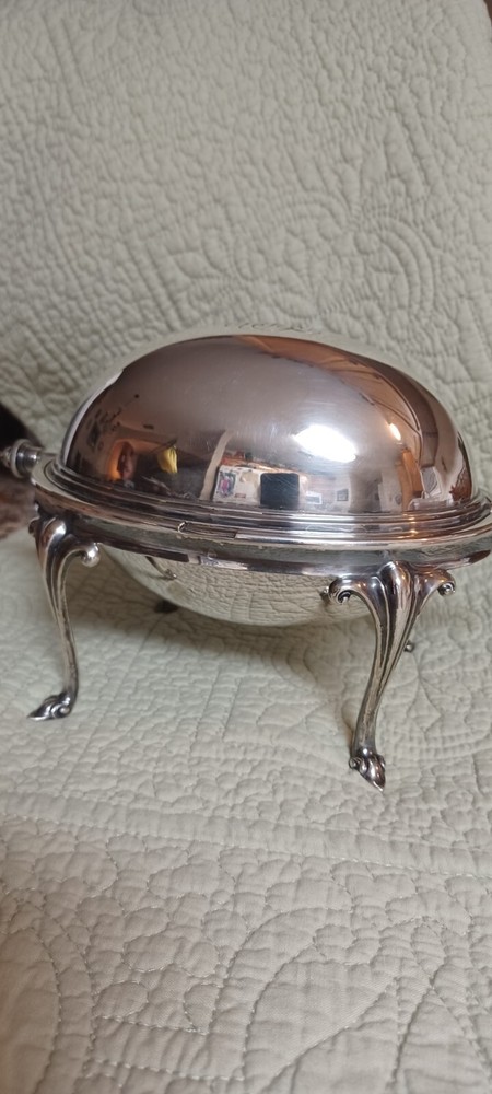 ANTIQUE JAMES DIXON & SONS ROLL TOP BUFFET SERVER