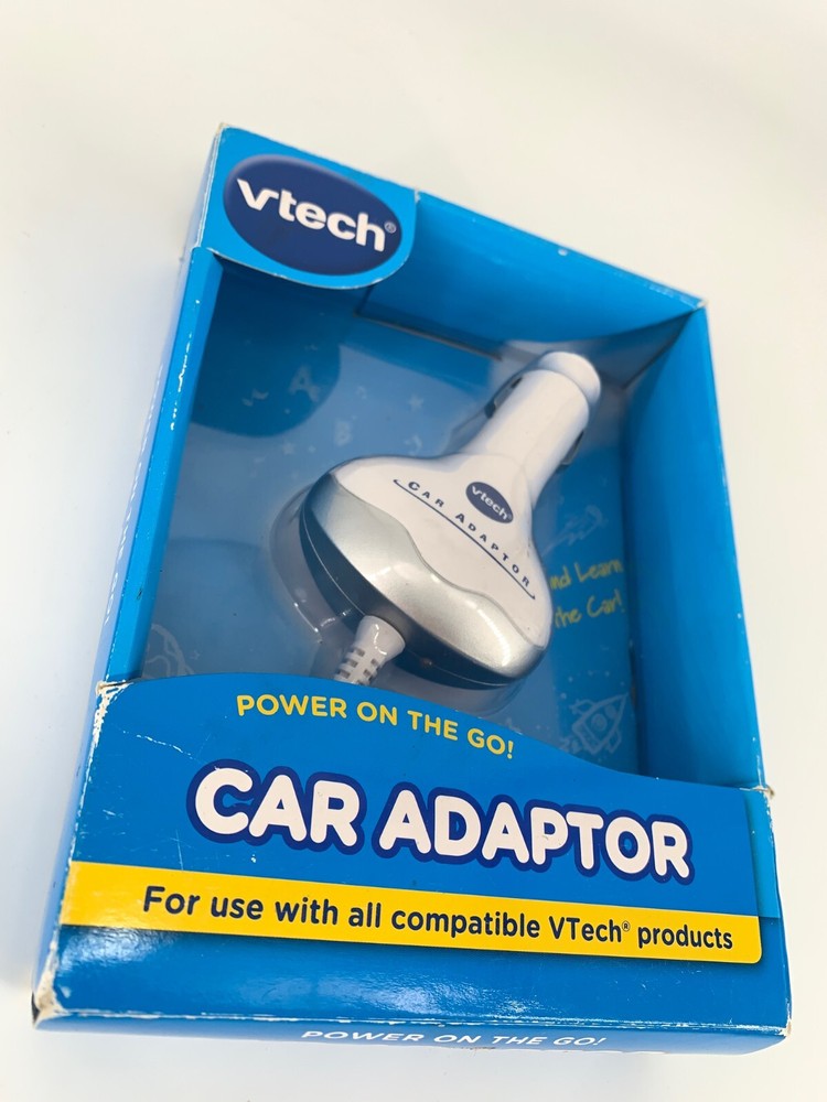 VTech Car Charging Adapter Charger, White for VTech Products