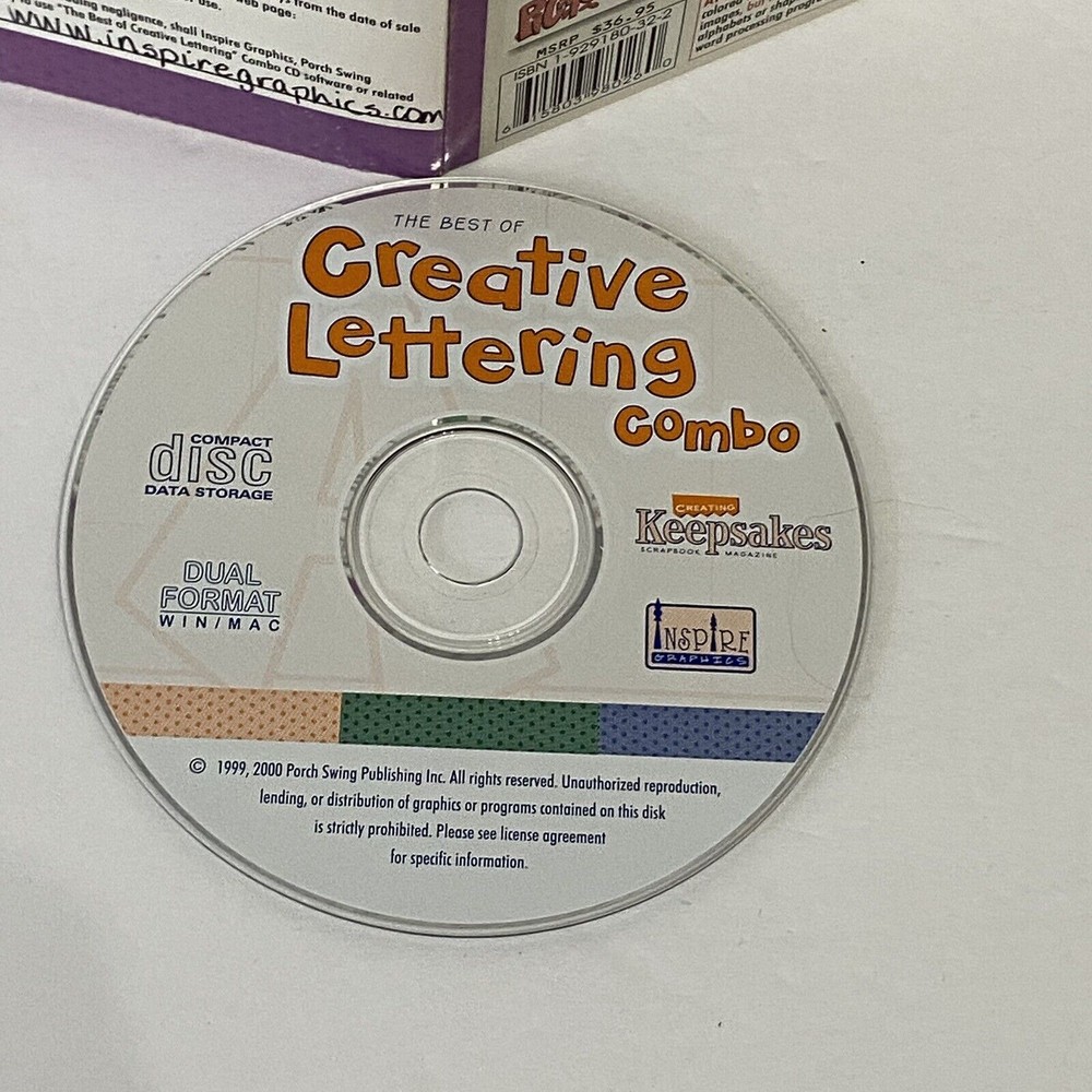 CREATIVE LETTERING COMBO - Keepsakes WIN/MAC CD-ROM 1999 2000