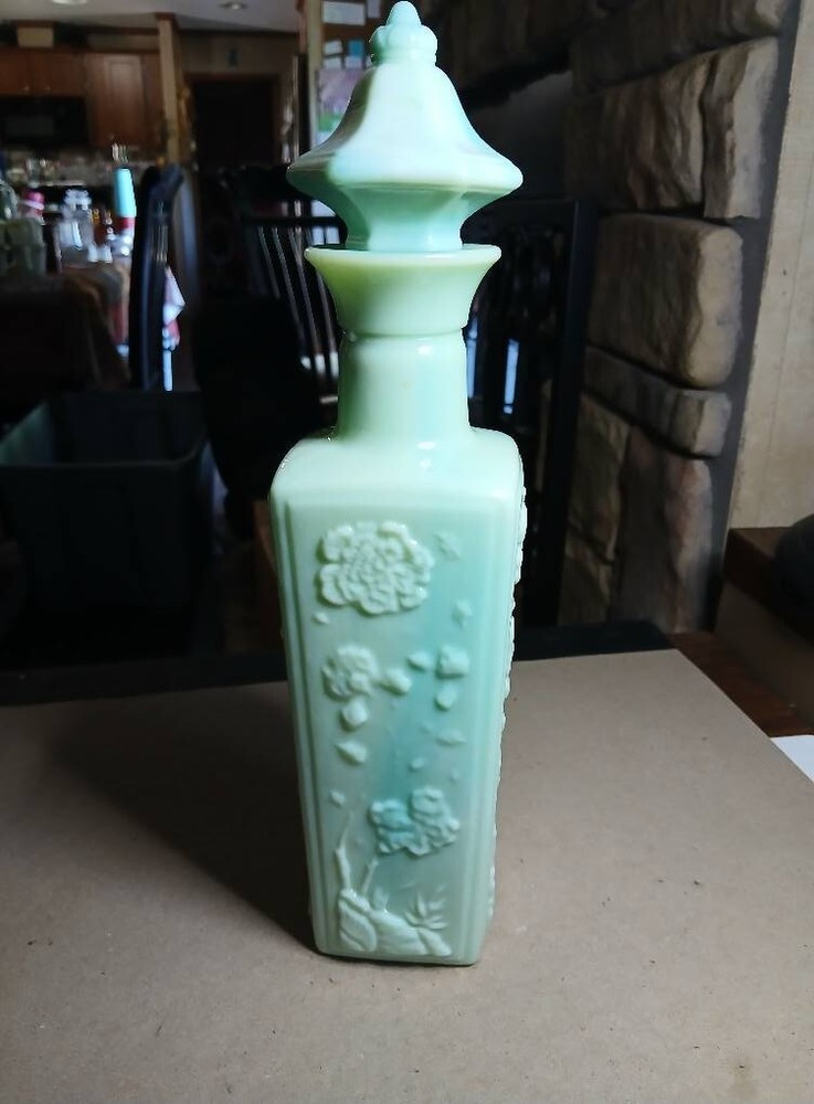 Green with blue stripe Decanter