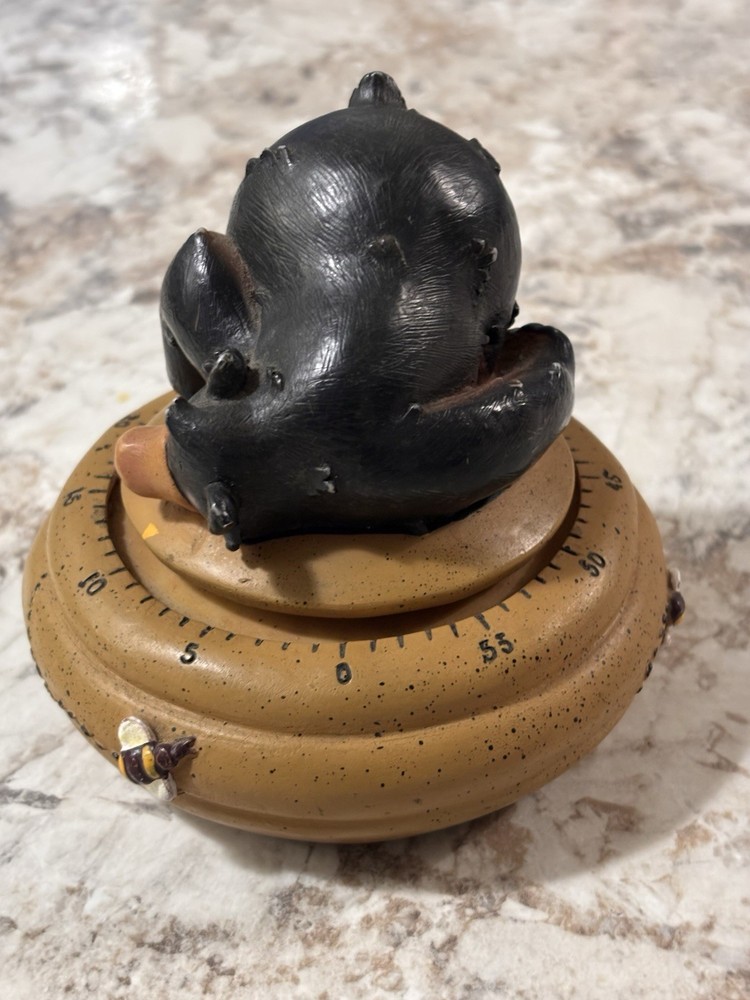 Vintage Honor Sleeping Honey Bear Beehive Kitchen Timer Works Great