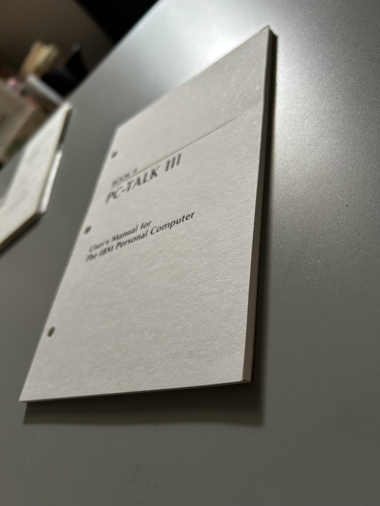 PC-Talk III Vintage PC DOS Communication Software - Disk and Manual