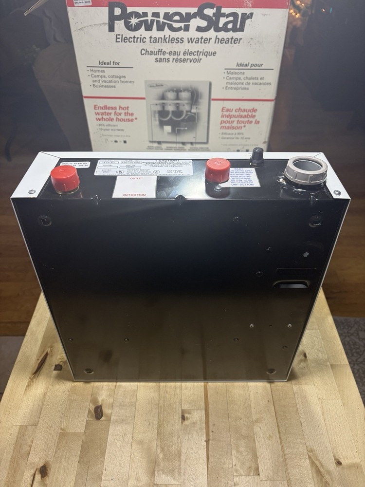 PowerStar AE125 Electric Tankless Water Heater Whole House Compact White 240V