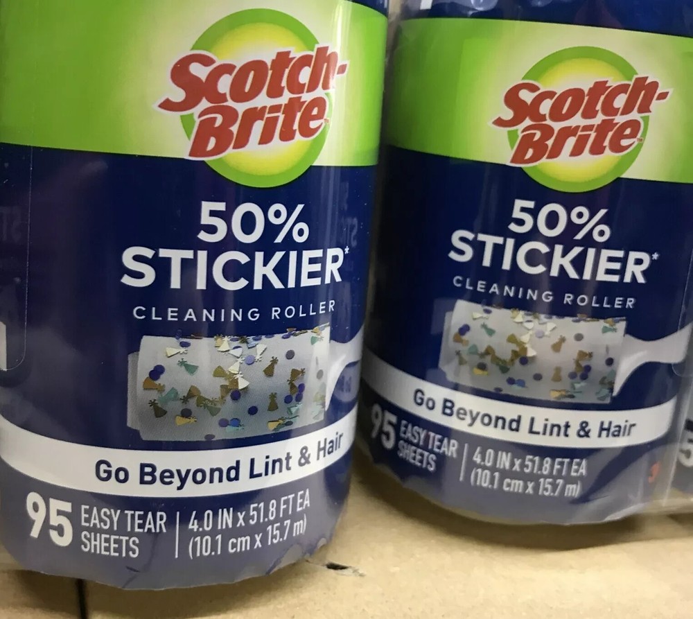 Scotch-Brite Lint Roller, 95 Sheet - 10 Pack