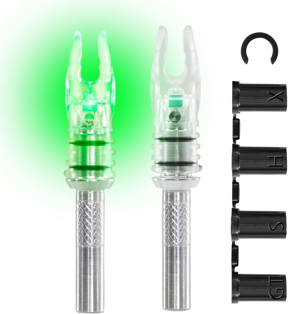Durable 6 PCS LED Lighted Nocks for Precision Shooting - Easy Pull Activation