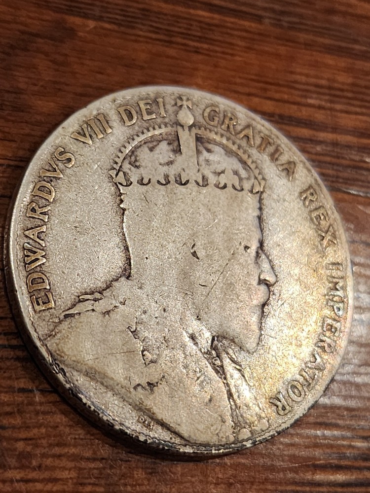 1908 Canada 50 Cents Silver Coin