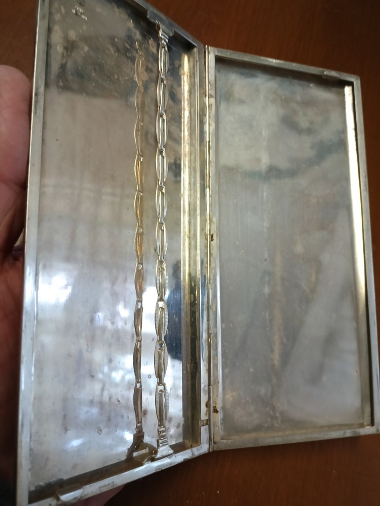 Stunning Large 950 Fine Silver Japanese Cigarette Case
