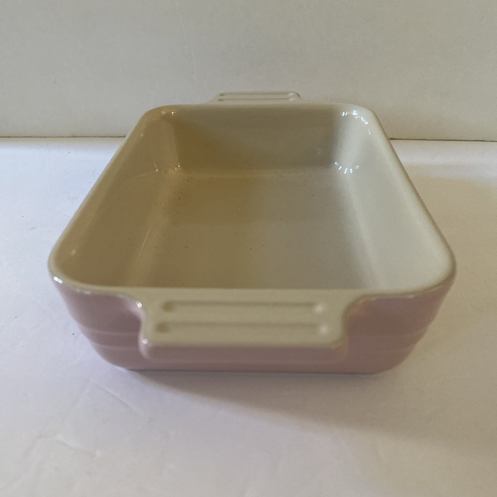 Pink Le Creuset Rectangular Baking Dish 7 Inches Stoneware New