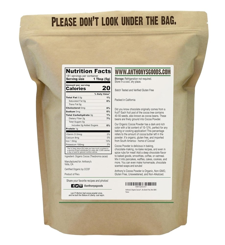 Anthony's Organic Cocoa Powder - Bulk Size