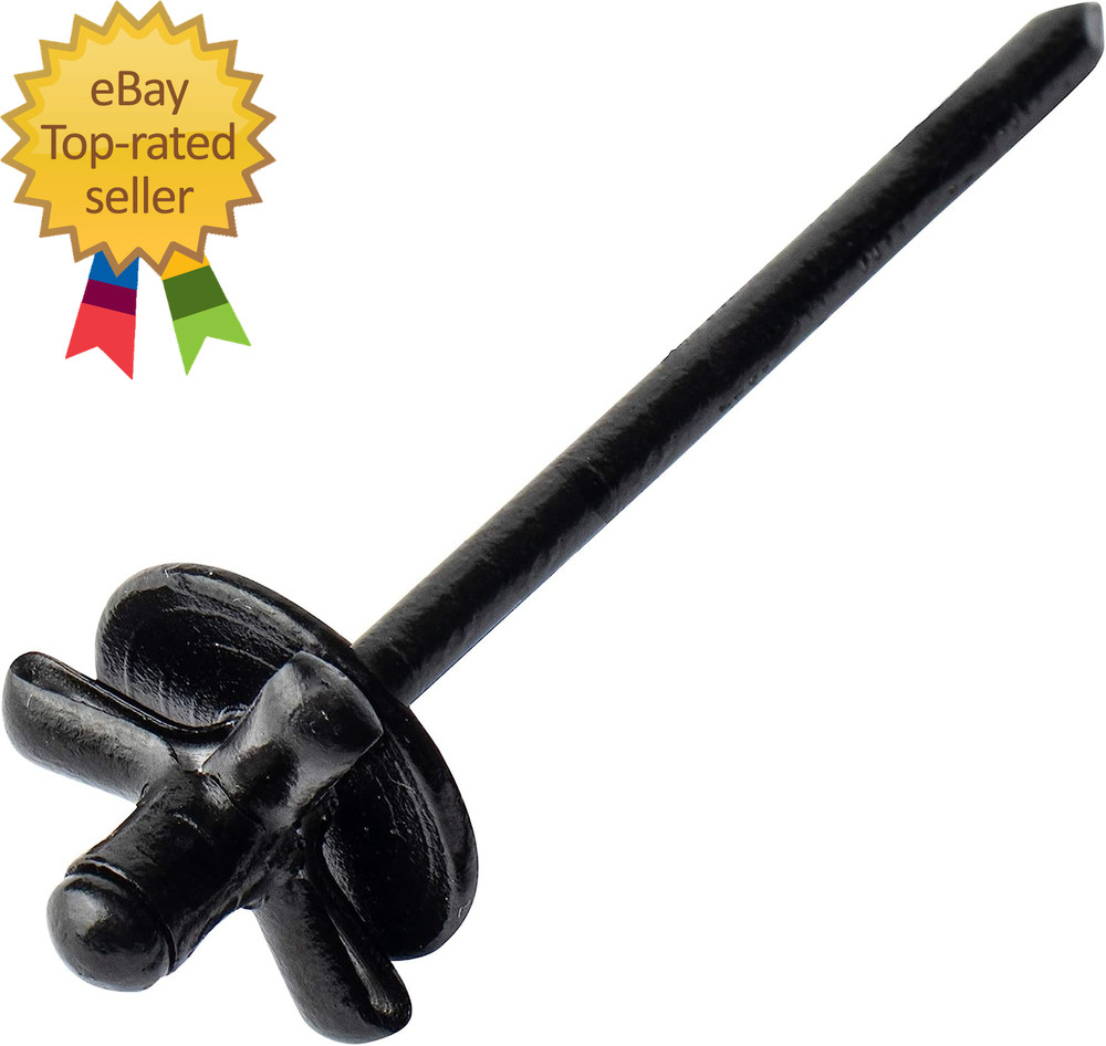 50Pcs 3/16" X 4/5" Large Head Tri-Fold Exploding Aluminum Pop Rivets (Black)