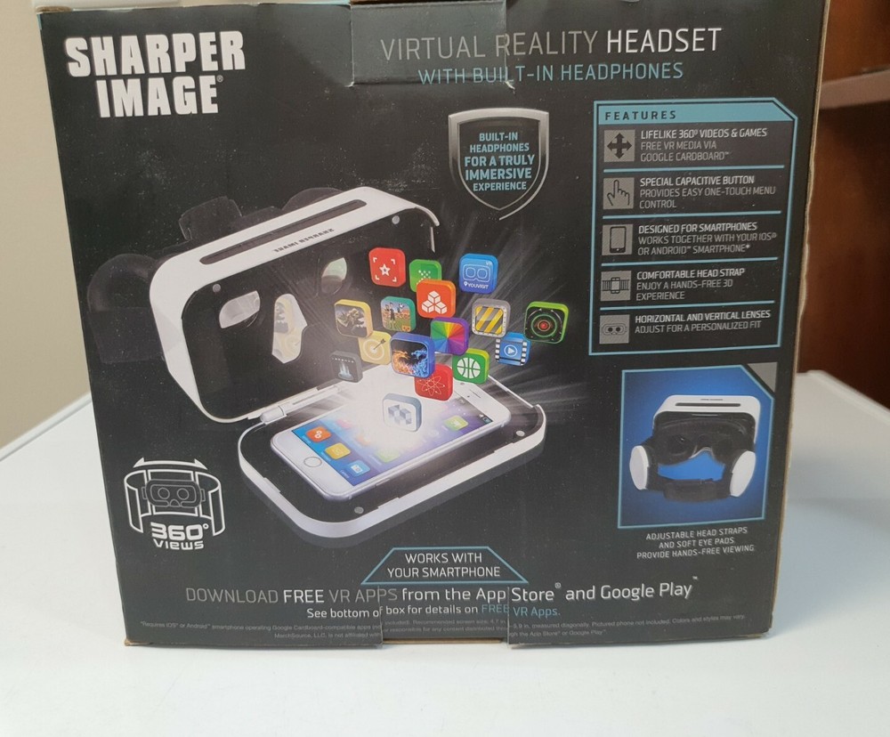 NEW Sharper Image Smartphone 360 Virtual Realty Headset
