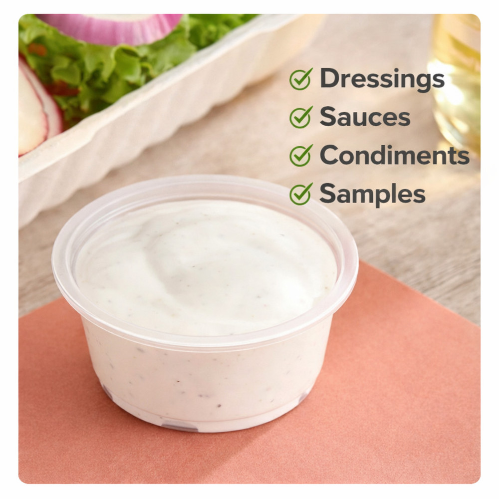 2 oz Clear Portion Cups 10000 Count BPA Free PP Plastic Souffle Cups Bulk