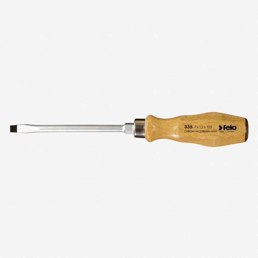 Felo 5.5 x 100mm Wood Handle Slotted Screwdriver