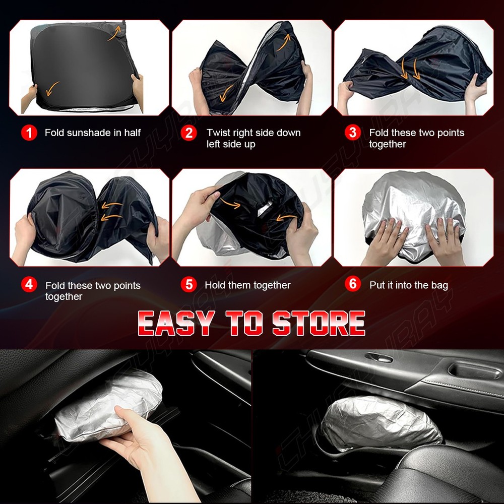 Car Windshield Sun Shade Foldable Front Window Cover UV Block