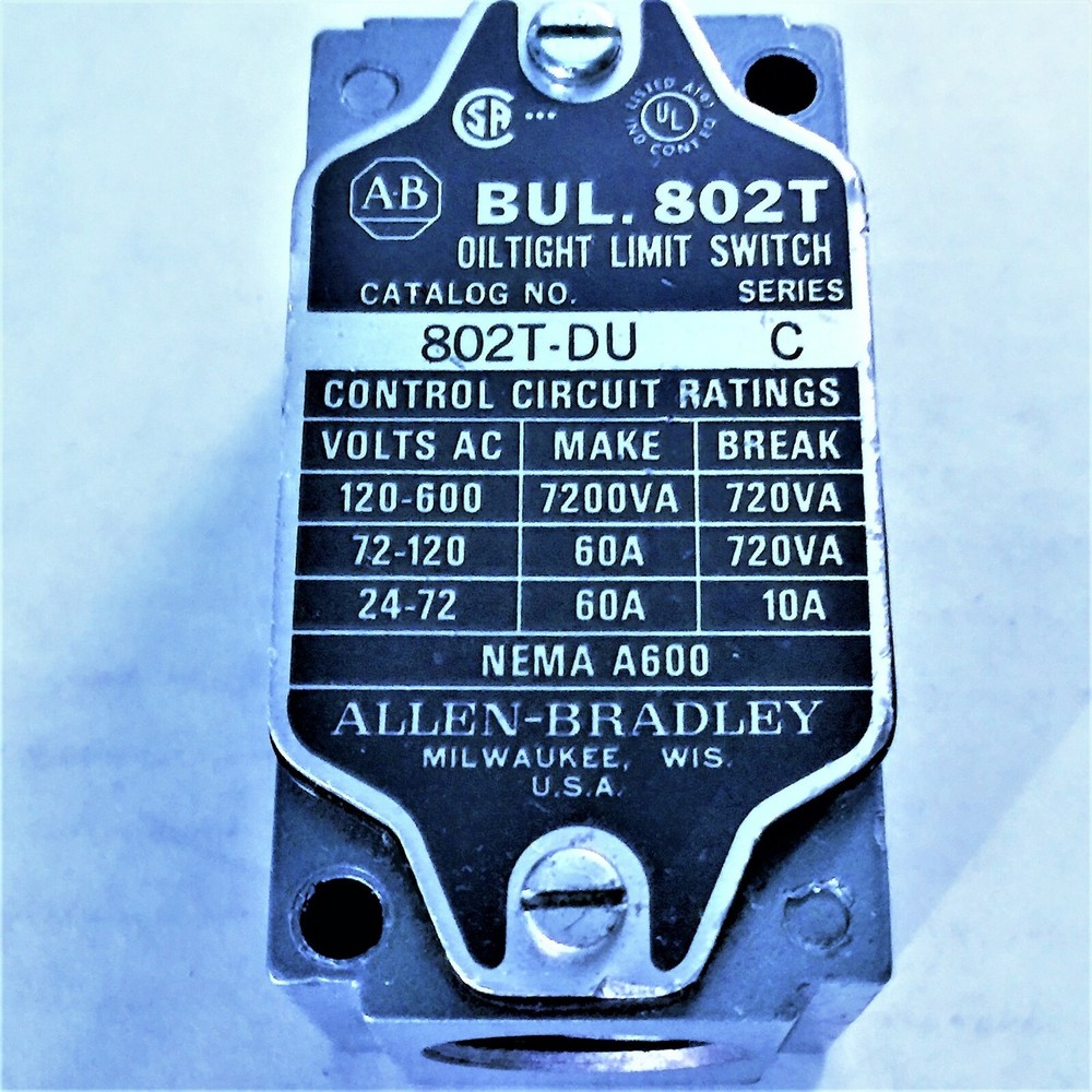 ALLEN BRADLEY 802T-DU SER C LIMIT SWITCH WITHOUT HEAD