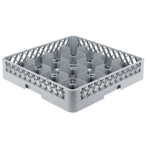 2 PACK Restaurant Dishwasher Full-Size Glass Rack with 16 Compartments